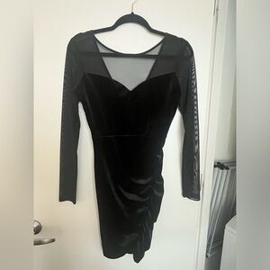 Black Velvet Mini Dress